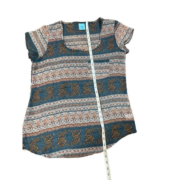 h.i.p. happening In the present Floral Med Sheer Blouse size medium - Picture 2 of 8